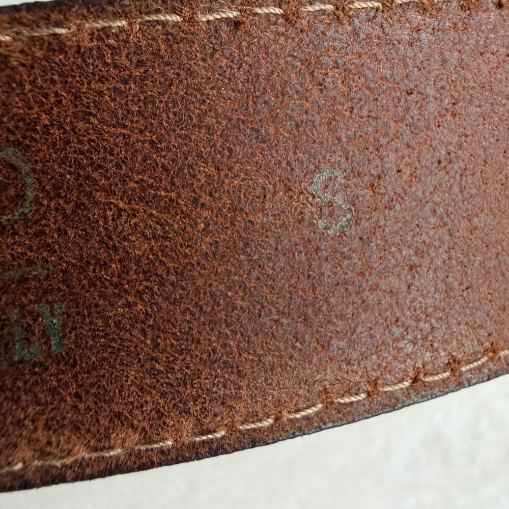 The‎ Limited Leather Belt Womens Small Brown Vintage Made in Italy Beaded Boho - Picture 5 of 8